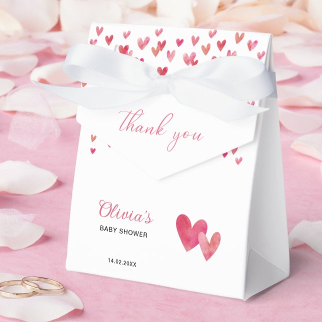 Sweet heart Baby shower Thank You Favor Box (Wedding)