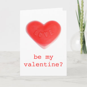 Sweet Heart 'be my valentine?' card portrait
