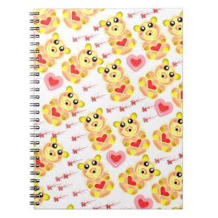 Sweet Heart Bear Nursery Pattern Notebook