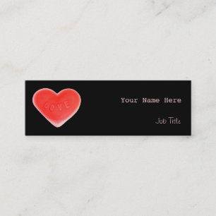 Sweet Heart Black business card red skinny