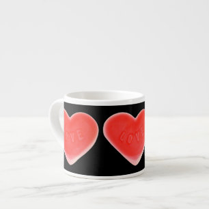 Sweet Heart Black espresso mug