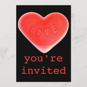 Sweet Heart Black Invitation 'Vous êtes invité'