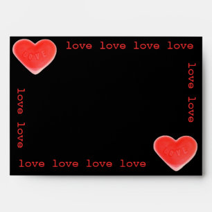 Sweet Heart Black 'love' envelope