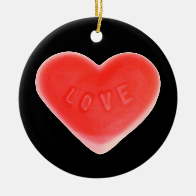 Sweet Heart Black ornament (Front)