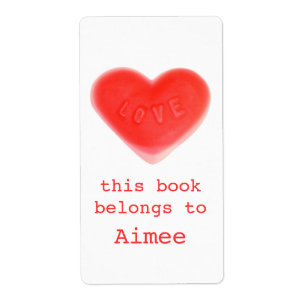 Sweet Heart bookplate label
