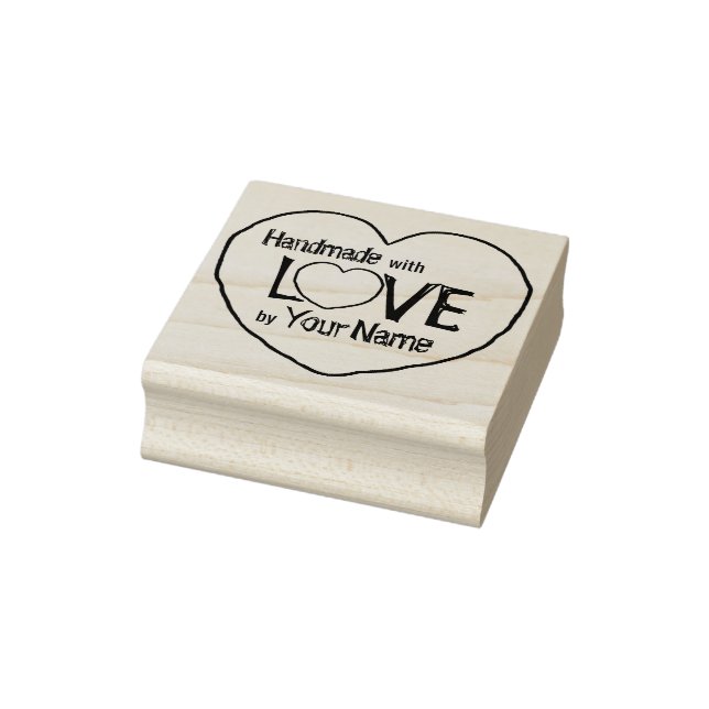 Sweet♥Heart CUSTOM "Handmade with Love" Art Stamp (Stamp)