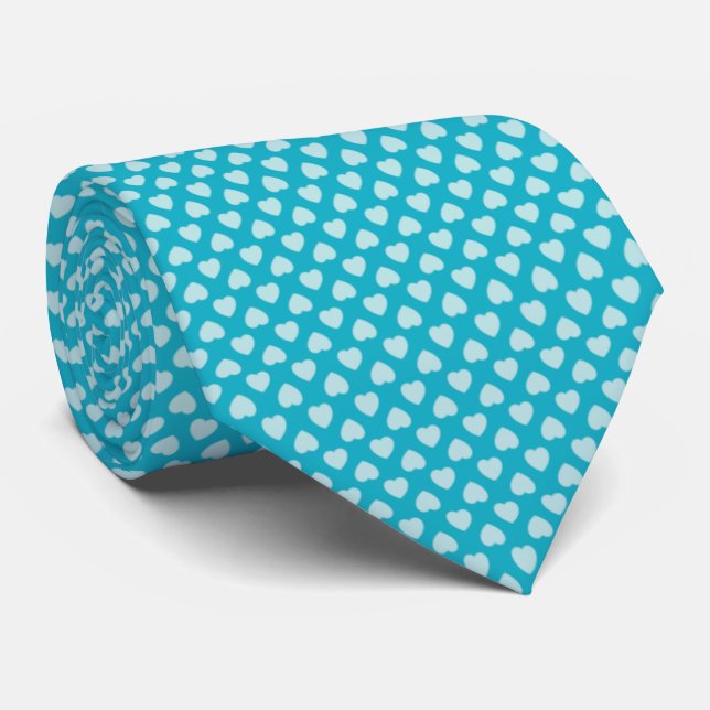 Sweet Heart Dark Teal Turquoise Neck Tie (Rolled)