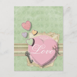 Sweet heart Girl Baby Shower Invitation Stationery Postcard