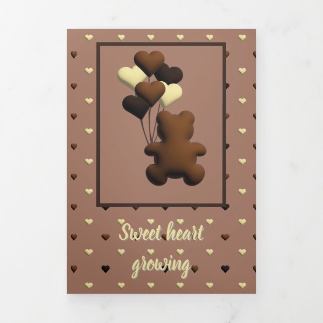 "Sweet heart growing" birthday invitation (Cover)