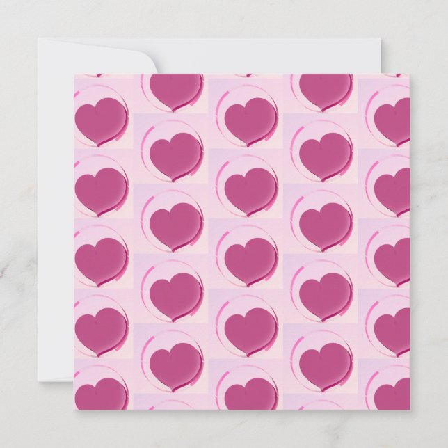 Sweet heart pattern!! thank you card (Front)