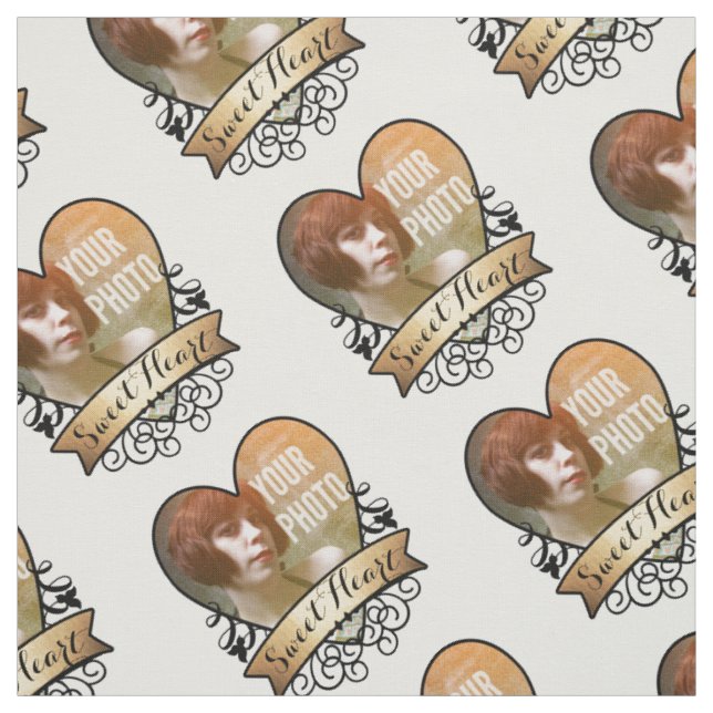 Sweet Heart Personalized Photo Fabric (Swatch)