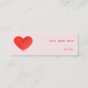 Sweet Heart Pink business card skinny