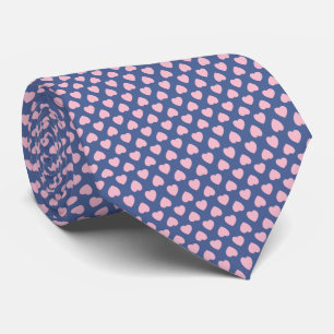 Sweet Heart Pink on Navy Blue Ground Tie