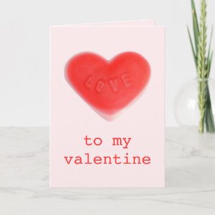 Sweet Heart Pink 'to my valentine' card portrait