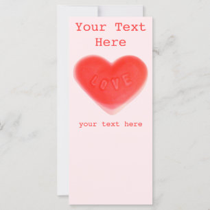 Sweet Heart Pink 'Your Text' rack card