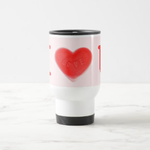 Sweet Heart rose 'I love U' tasse de voyage
