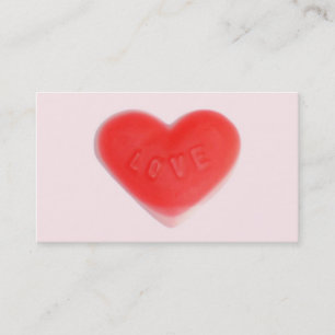 Sweet Heart rose 'votre texte' carte de visite rou