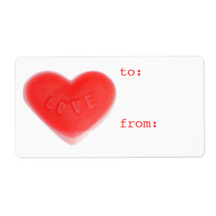 Sweet Heart 'to...from' gift tag label
