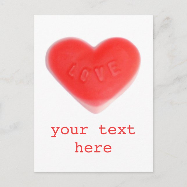 Sweet Heart 'Your Text' postcard (Front)