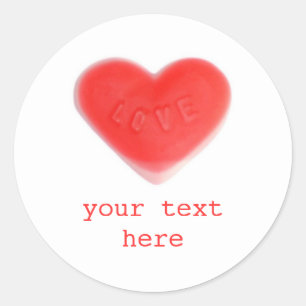 Sweet Heart 'Your Text' sticker round