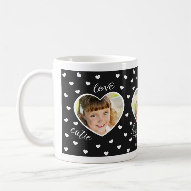 Sweet Hearts 3 Photo Custom Mug (Left)