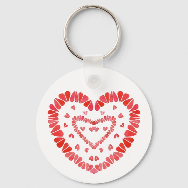 SWEET HEARTS Aluminum Circle Keychain (Front)