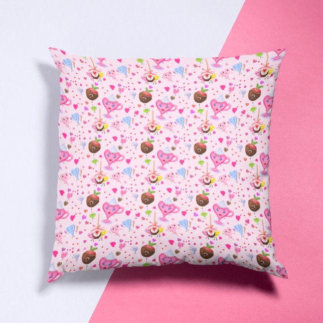 Sweet Hearts Celebrating Everywhere  Throw Pillow (Creator Uploaded)