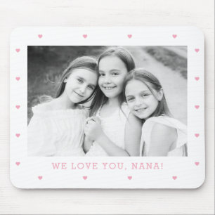 Sweet Hearts EDITABLE COLOR Custom Photo Mouse Pad