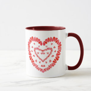 SWEET HEARTS Maroon Combo Mug