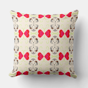 Sweet Hearts Pattern Throw Pillow
