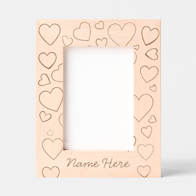 Sweet Hearts Personalized Engraved Frame (Front)