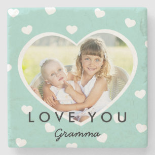Sweet Hearts Personalized Photo Stone Coasters