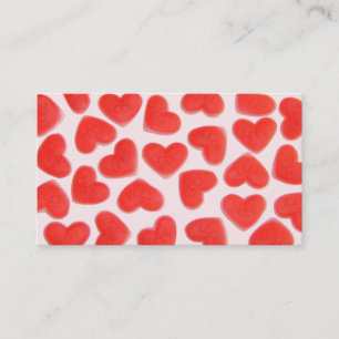 Sweet Hearts Pink business card red