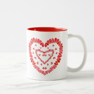 SWEET HEARTS Red Two-Tone Mug
