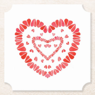 SWEET HEARTS Ticket Paper Coasters