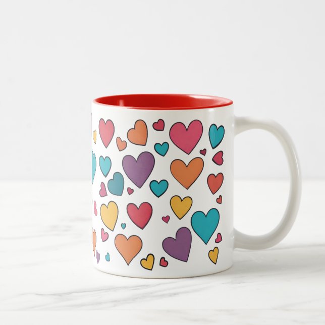 Sweet Hearts Valentine Two-Tone Mug (Right)