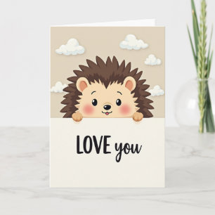 Sweet Hedgehog Love You Card