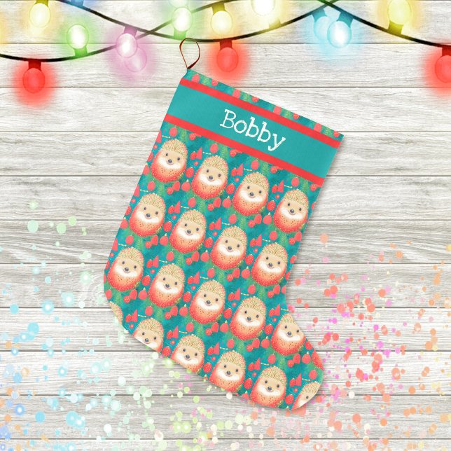 Sweet Hedgehogs and Gumdrops Large Christmas Stocking (Creator Uploaded)