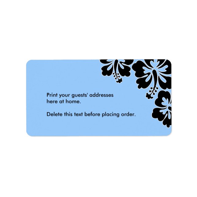 Sweet Hibiscus Wedding Custom Address Label (Front)