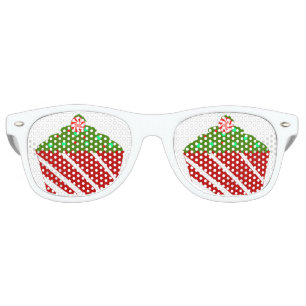 sweet holiday cupcake retro sunglasses