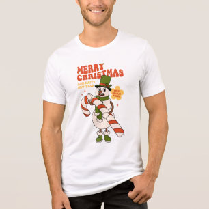 Sweet Holiday Wishes - A Candy Cane Christmas Tri-Blend Shirt