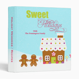 Sweet holidays gingerbread house christmas binder