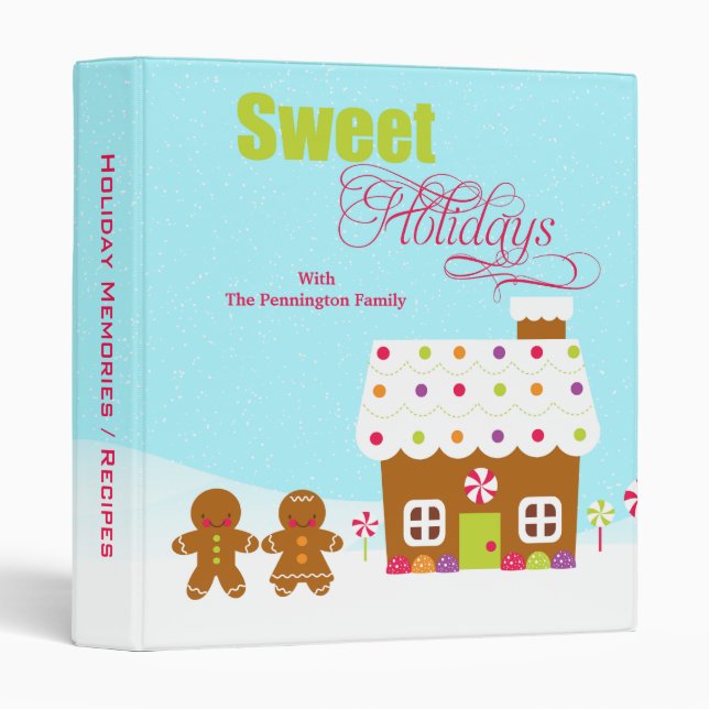 Sweet holidays gingerbread house christmas binder (Front/Spine)