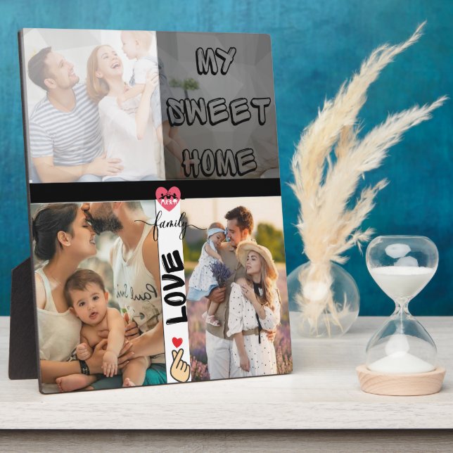 Sweet Home 3 in 1 Photo Collage 5x7 with Easel Plaque (Side)