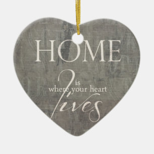 sweet home ceramic ornament