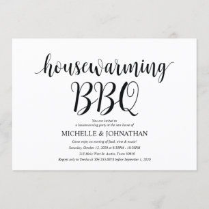 Sweet home House BBQ carte d'invitation pour la fê