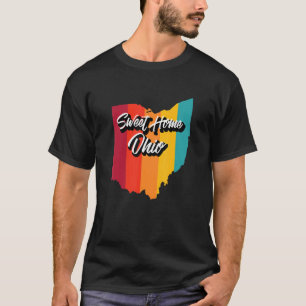 Sweet Home Ohio Retro Vintage 70s Us State Art T-Shirt