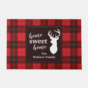 Sweet Home Plaid Wallace Tartan Personalized Doormat