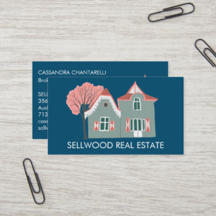 Sweet Home Real Estate Broker Agent Mortgage Art Business Card