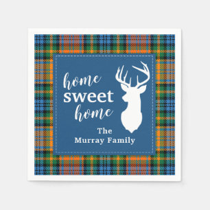 Sweet Home Tartan Clan Murray Personalized Plaid Napkin